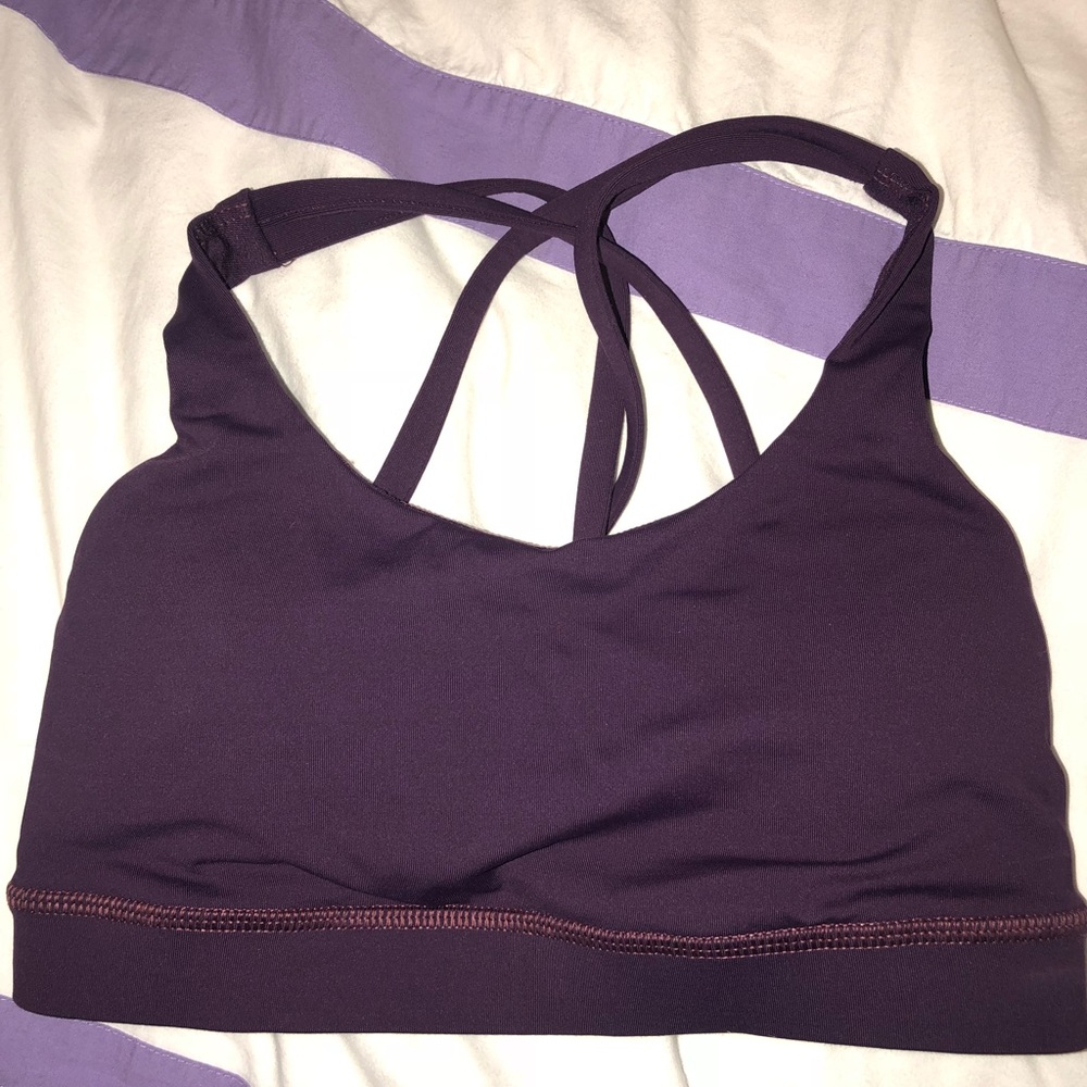 PURPLE LULULEMON CROSS BACK SPORTS BRA